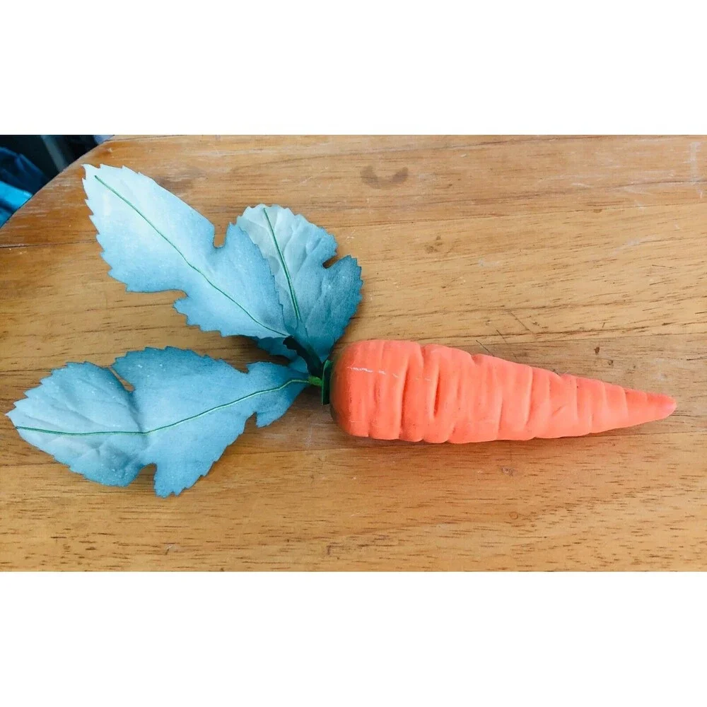 Department 56 Porcelain Orange Carrot With Wired Green Top Leaves